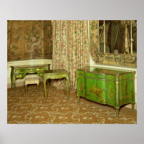 Green and gold lacquer furniture in the state poster