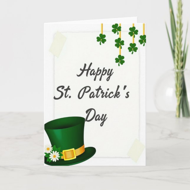 Green And Gold Luck Card (Front)