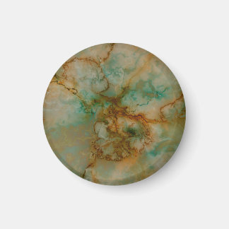 Green and Gold Marble Magnet