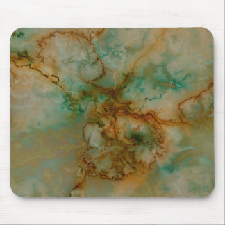 Green and Gold Marble Mouse Pad