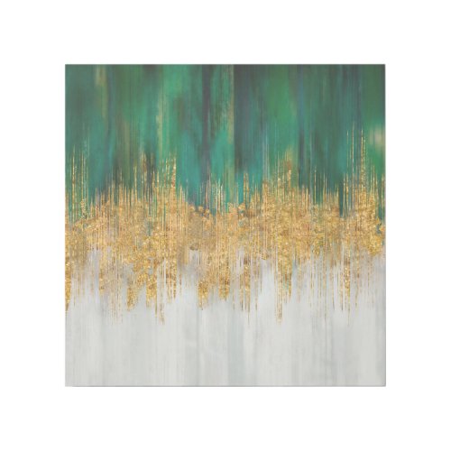 Green and gold motion abstract gallery wrap