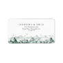Green and Gold Mountain Wedding RSVP Address Label