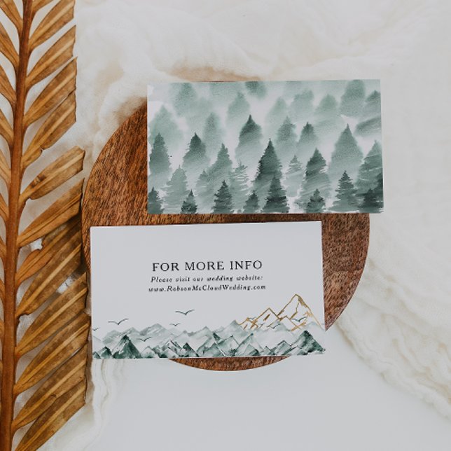 Green and Gold Mountain Wedding Website Enclosure (Creator Uploaded)