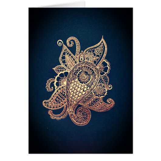 Green and gold Paisley Cards (Front)