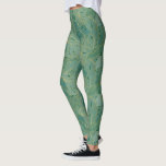 Green and gold palm leaves pattern leggings<br><div class="desc">This muted green and gold palm leaf, a seamless pattern, is an elegant and stylish way to wrap your gifts for any occasion.</div>