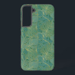 Green and gold palm leaves pattern samsung galaxy s22  case<br><div class="desc">This muted green and gold palm leaf,  a seamless pattern,  is an elegant and stylish way to wrap your gifts for any occasion.</div>