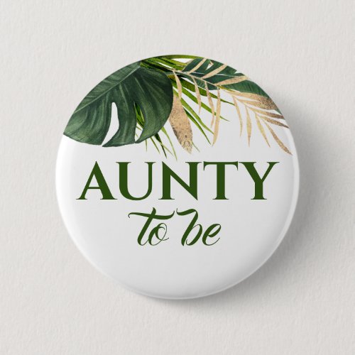Green and Gold Palm Leaves Tropical Baby Shower