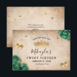 Green and Gold Rose Parchment Elegant Save The Date<br><div class="desc">Looking for unique, elegant save the date ideas in green and gold party theme colors? These unique DIY template save the date invitations make it easy for you to create your own beautiful fairytale princess stationery. The vintage botanical watercolor art illustrated by Raphaela Wilson depicts emerald green roses with pretty...</div>