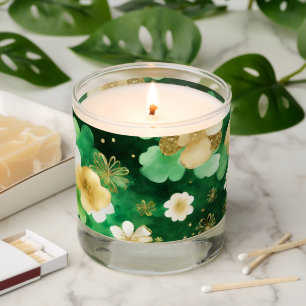 Green and Gold St Patrick's Day Shamrock Scented Candle