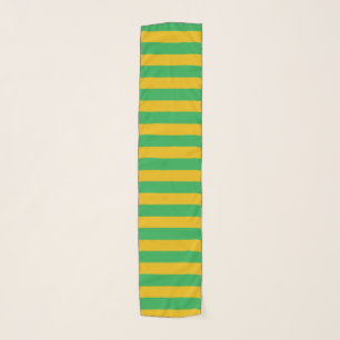 Green and Gold Stripes Scarf