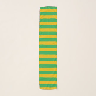 Green and Gold Stripes Scarf