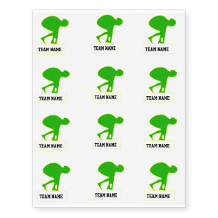 Green and Gold Swim Team Tattoo Sheet