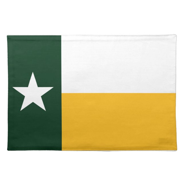 Green and Gold Texas Flag Cloth Placemat (Front)
