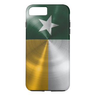 Green and Gold Texas Flag Radial Brushed iPhone 8 Plus/7 Plus Case