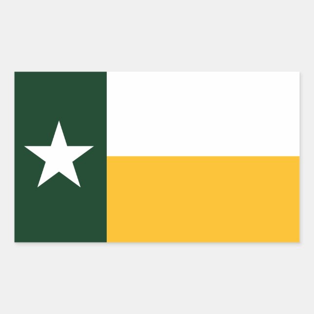 Green and Gold Texas Flag Rectangular Sticker (Front)