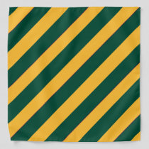 Green and  Gold Texas Striped Bandana