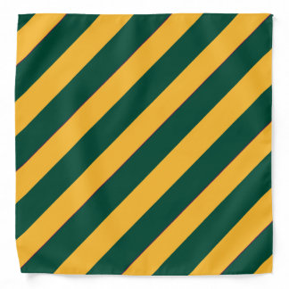 Green and Gold Texas Striped Bandana