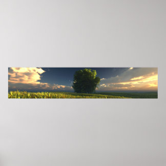 Green and Gold (Triple Wide) Poster