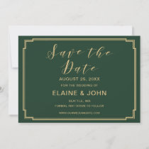Green and Gold Wedding save the dates Save The Date