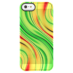 green and golden chrome waves permafrost iPhone SE/5/5s case