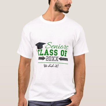 Green and  Gray Graduation T-Shirt
