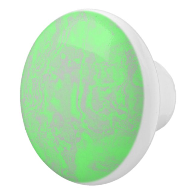 green and gray marble ceramic knob (Right)
