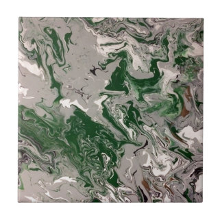 Green and Gray Marble Tile