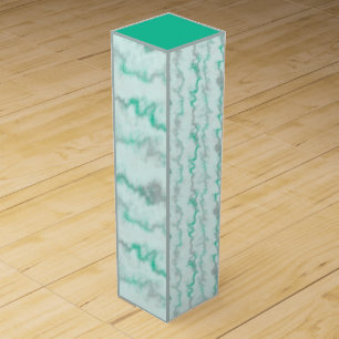 Green and gray marble wine box