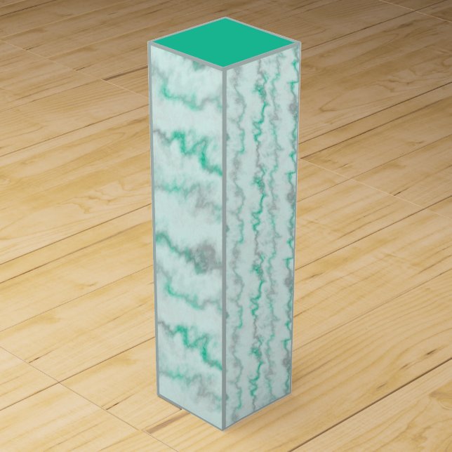 Green and gray marble wine box (Front)