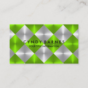 Green and Gray Tiles Business Card