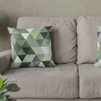 Green and Gray Torn Triangles Seamless