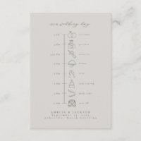 Green And Gray Wedding Timeline Order Of Events