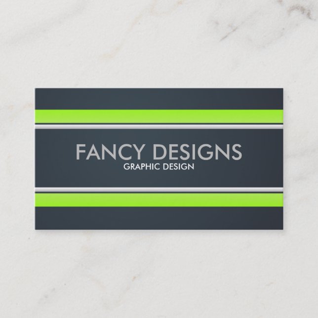 Green and Grey Business Card (Front)