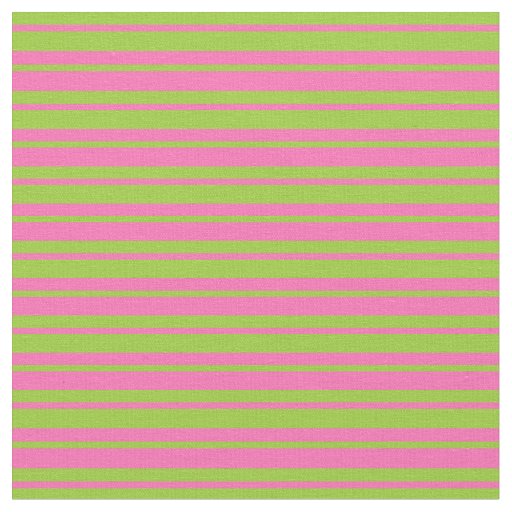 Green and Hot Pink Lines Fabric