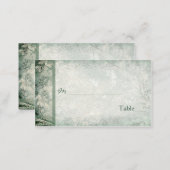 Green and Ivory Floral Placecards (Front/Back)