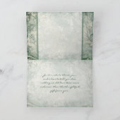 Green and Ivory Floral Thank You Card (Inside)