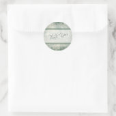 Green and Ivory Floral Thank You Sticker (Bag)