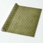 Green and Kraft Retro Christmas Wrapping Paper<br><div class="desc">Trendy vintage retro christmas wrapping paper.</div>