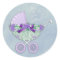 Green and Lavender Purple Baby Carriage