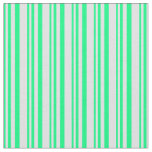 [ Thumbnail: Green and Lavender Stripes Pattern Fabric ]