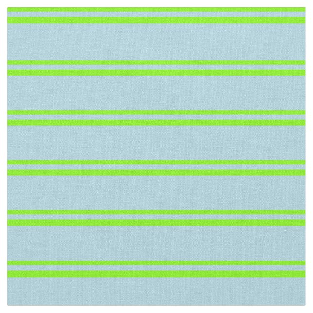 Green and Light Blue Colored Stripes Fabric (Close Up)