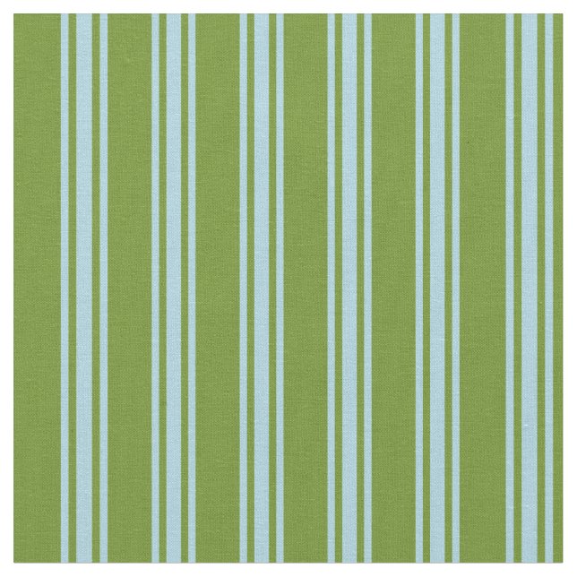 Green and Light Blue Stripes Fabric (Close Up)