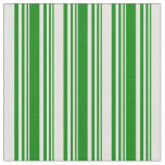 [ Thumbnail: Green and Light Cyan Colored Striped Pattern Fabric ]