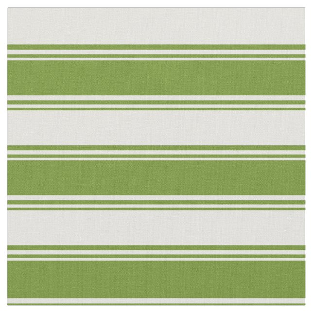 Green and Light Cyan Striped Pattern Fabric (Close Up)