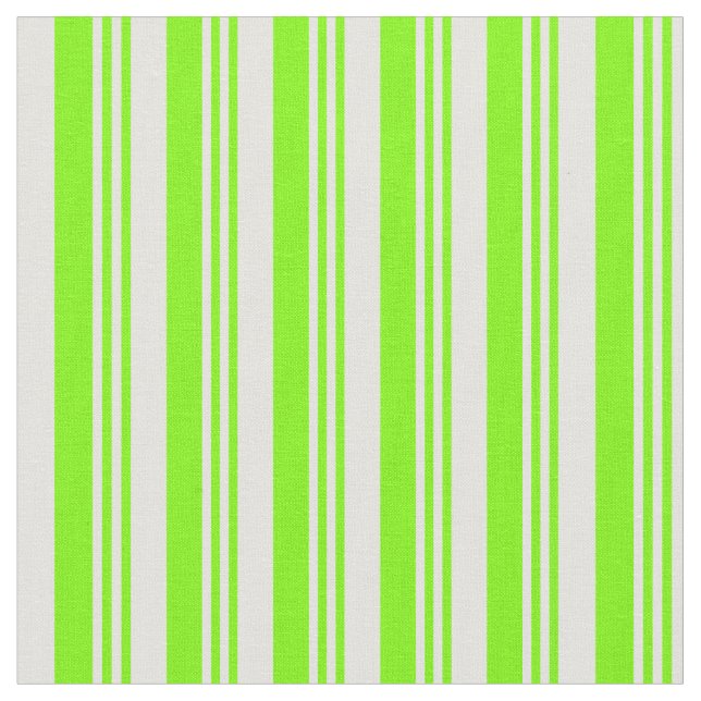 Green and Light Cyan Stripes Fabric (Close Up)