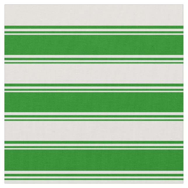 Green and Light Cyan Stripes/Lines Pattern Fabric (Close Up)