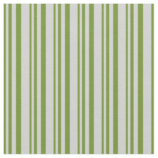 Green and Light Gray Stripes Fabric