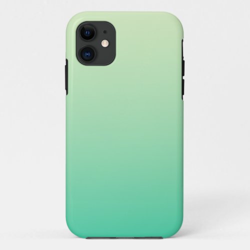 Green and Light Green Gradient iPhone 11 Case