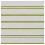 [ Thumbnail: Green and Light Grey Colored Pattern Fabric ]