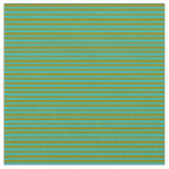 [ Thumbnail: Green and Light Sea Green Colored Stripes Fabric ]